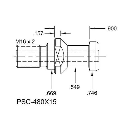 Tj Davies Co Coolant Through Retention Knob PSC-480X15